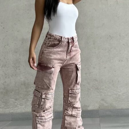 SPODNIE JEANS CARGO