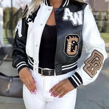🔥 TRENDY KURTKA BASEBALLOWA W STYLU SKÓRY - IDEALNE UZUPEŁNIENIE TWOJEJ STYLIZACJI! 💫