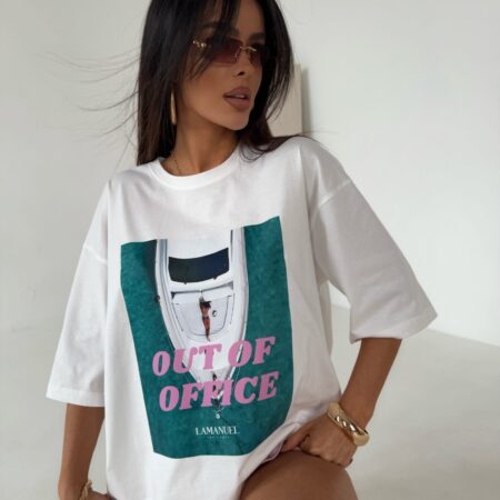 Tshirt OUT biały
