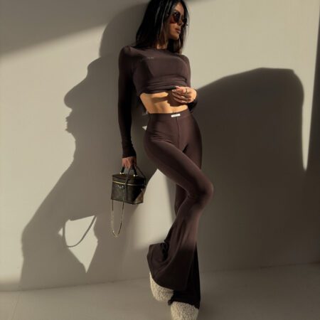Legginsy ORIGIN czekolada