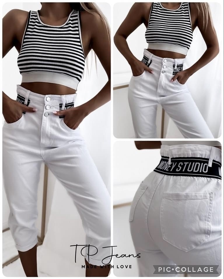 MOM FIT JEANS WHITE