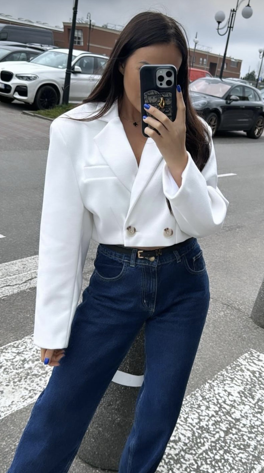🌟 MODNA MARYNARKA OVERSIZE Z UNIKATOWYM FASONEM I CHARAKTERYSTYCZNYMI RĘKAWAMI 🌺 - Image 3