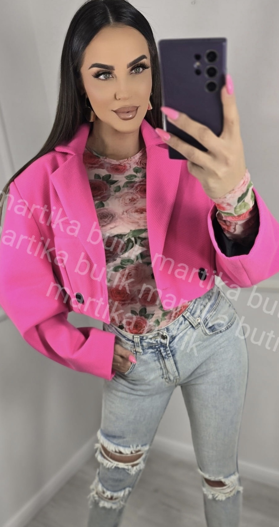 🌟 MODNA MARYNARKA OVERSIZE Z UNIKATOWYM FASONEM I CHARAKTERYSTYCZNYMI RĘKAWAMI 🌺 - Image 2