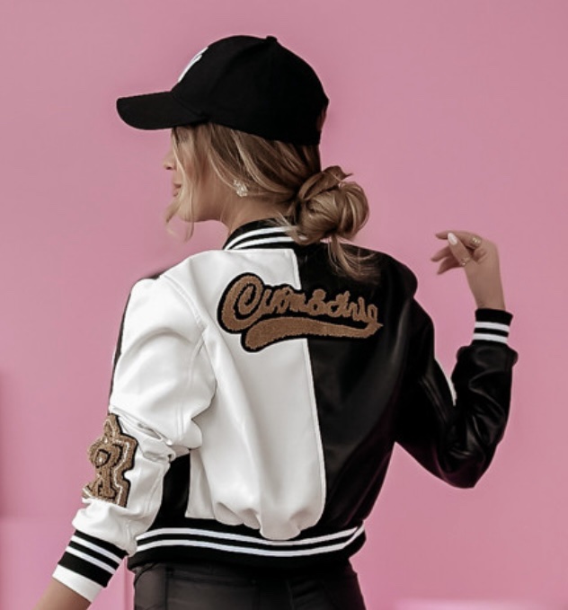 🔥 TRENDY KURTKA BASEBALLOWA W STYLU SKÓRY - IDEALNE UZUPEŁNIENIE TWOJEJ STYLIZACJI! 💫 - Image 3