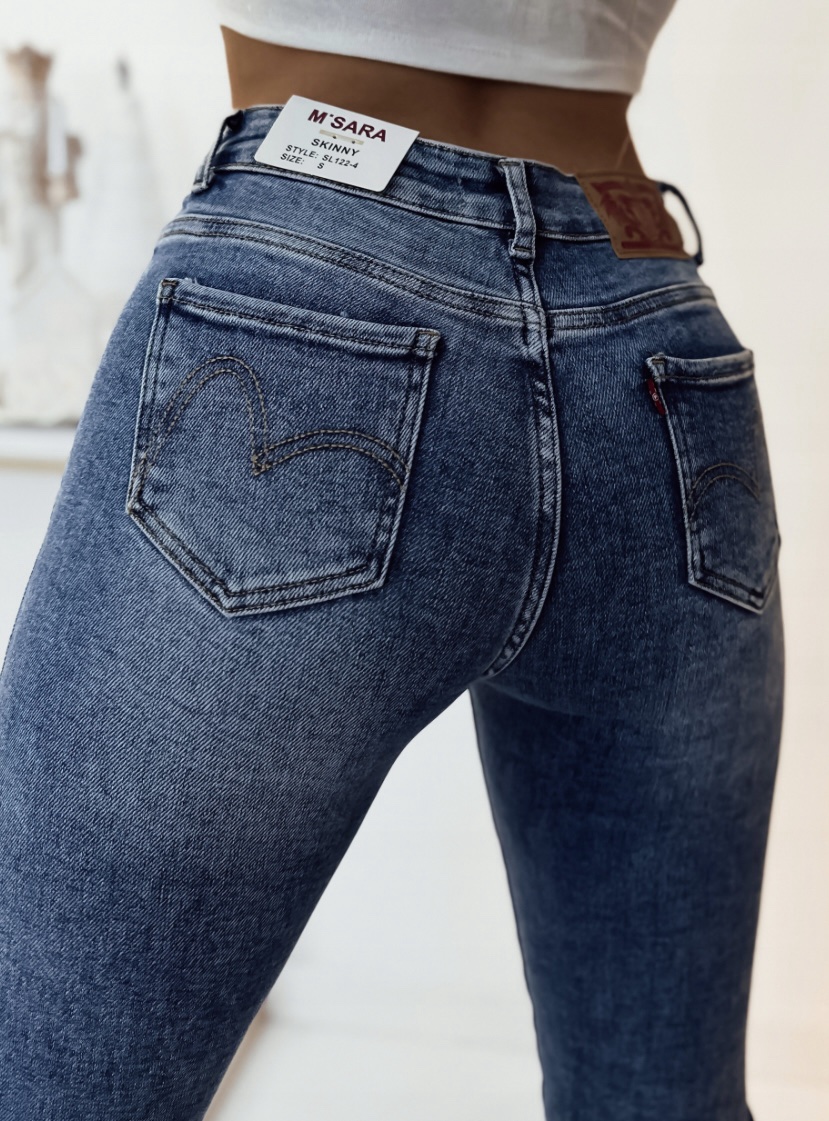 Damskie Spodnie Jeansowe M. SARA SKINNY – Model SL122-3 - Image 2